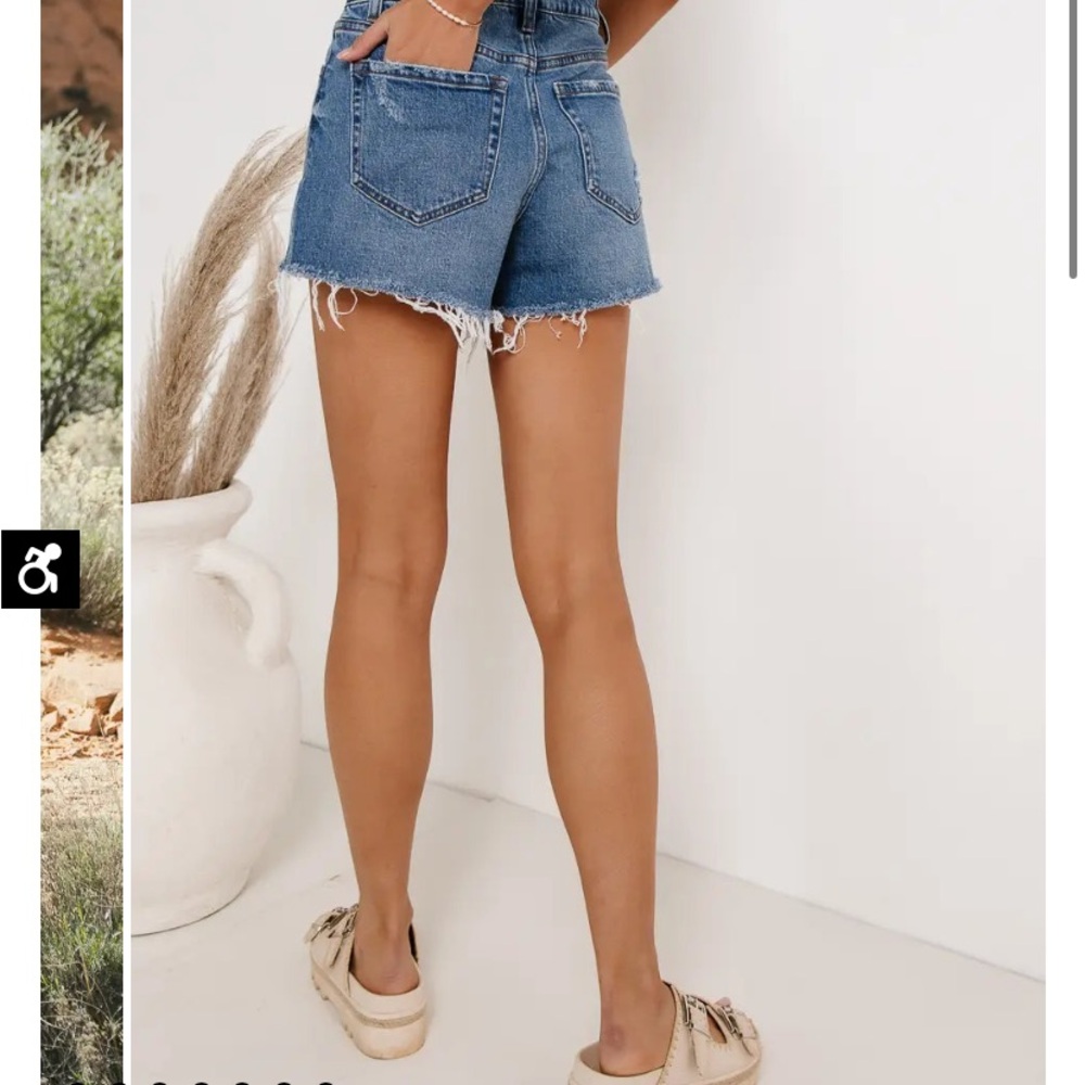 High Rise Denim Shorts - Picture 6 of 7